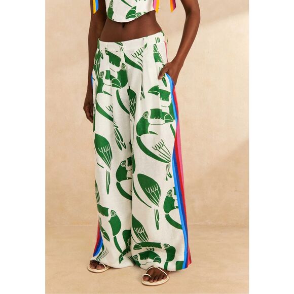 FARM Rio Pants - Farm Rio Toucans Linen Pants